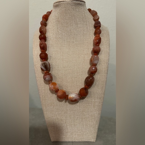 20" Picante Agate Bead Necklace by Jay King - Picture 2 of 10